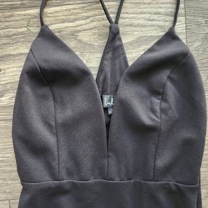 Lulu's Amelia Black Maxi Gown Dress in Size Small